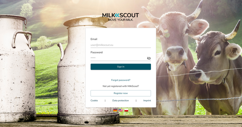 B2B Plattform für flüssige Milchprodukte - Milkscout project image