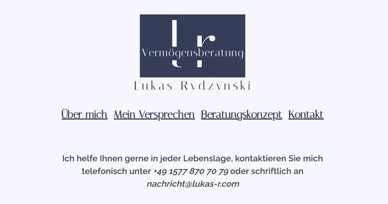 Vermögensberatung - Lukas Rydzynski project image
